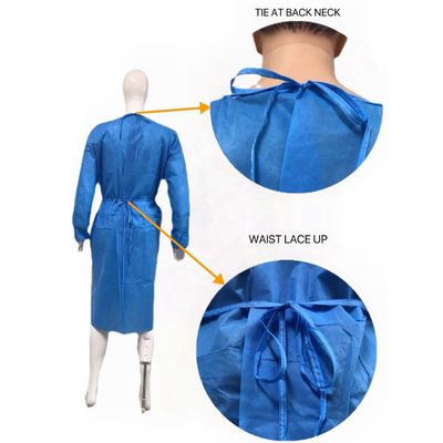 120 × 140cm SMS 隔離衣 耐久性軽量保護 CE 認証