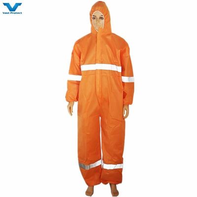 機械用作業服 防護服 オレンジ 使い捨てカバーオール