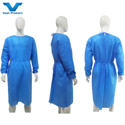 120×140cm 単品ブルー PPE 防水 防静的 SMS 布 レベル2 3 隔離衣装
