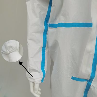 OEM受付 CEタイプ5 6 ノンウェブン 白い安全服 防護カバー