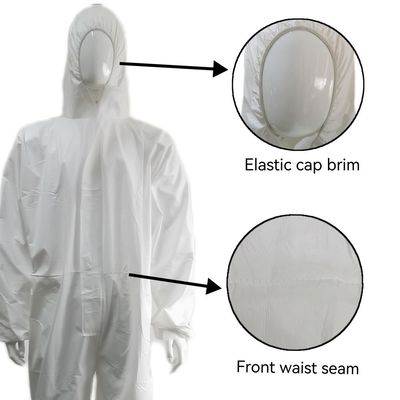 175 X 140cm 白色 弾性腕付き 単品 微孔型 コバーオール 十分な量