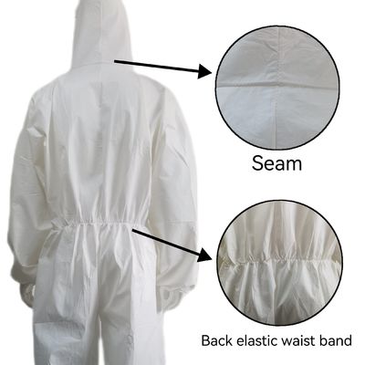 175 X 140cm 白色 弾性腕付き 単品 微孔型 コバーオール 十分な量