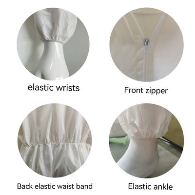 保護用隔離カバー服 CEタイプ5 6 EN1149 耐久性微孔式スーツ 要求サンプル