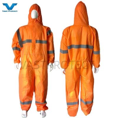 オーストラリア 市場 PPE SMS 使い捨てコバーオール オレンジ 保護服 カスタマイズ