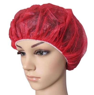 非織物 PP 使い捨て 丸い ブーファント キャップ 21 Prime /24 Prime インチ 直径 53/60cm 10/12GSM 100/Bx 1000パック