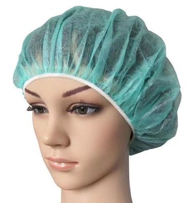 非織物 PP 使い捨て 丸い ブーファント キャップ 21 Prime /24 Prime インチ 直径 53/60cm 10/12GSM 100/Bx 1000パック
