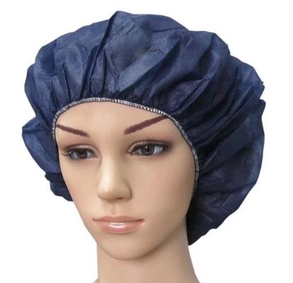 非織物 PP 使い捨て 丸い ブーファント キャップ 10GSM 18" 19" 21" 24" インチ 白 青 緑 ピンク 赤 紫 オレンジ 100 袋あたり 1000 箱あたり
