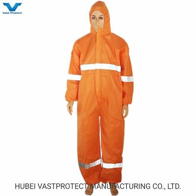 機械用作業服 防護服 オレンジ 使い捨てカバーオール