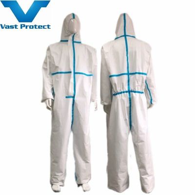 1回使用可能な白い微孔型クリーンルーム用衣類