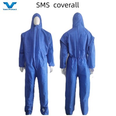 滅菌 防水型SMSカバー服とテープ付きシーム付きの使い捨て用危険品PPEキット
