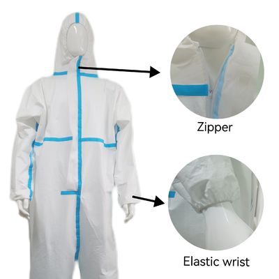 55GSM-70GSM PPE 保護服 隔離用品 防水カバー 青いストライプ CE