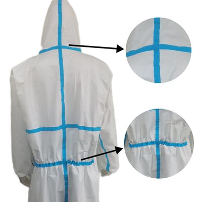 55GSM-70GSM PPE 保護服 隔離用品 防水カバー 青いストライプ CE