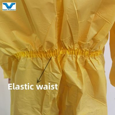VASTPROTECT-609 黄色い使い捨てコバー 化学防犯用保護服 175*140cm