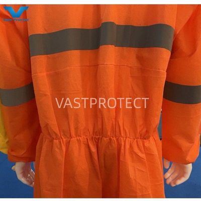 VASTPROTECT-604 一回使用可能なオレンジの安全反射テープ SMS 56GSM PPE コバー