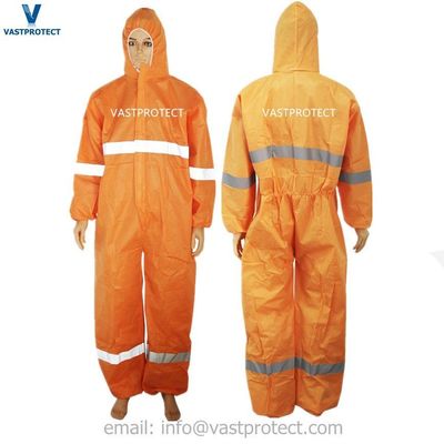 CE Cat 3 III Type 4/5/6 産業安全 PPE 非織物 SMS マイクロポローズ 使い捨て用 総合