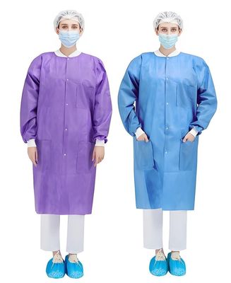 医療用歯科・看護用 ユニセックス用 保護用ポリプロピレンの非織物PP SMS用 単品ラボコート