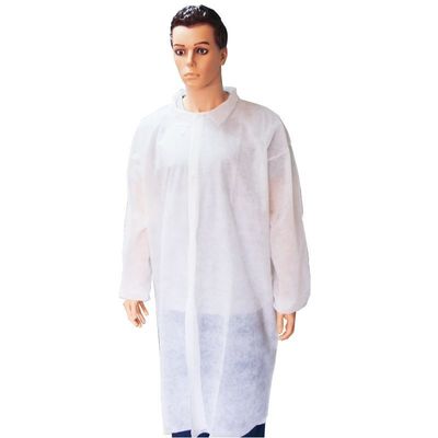 白い使い捨てポリプロピレン ラボコート サイズ M L XL 2XL ドクター 看護師 紫