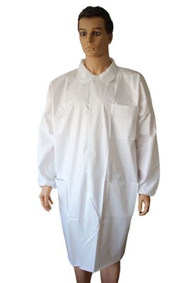 白い使い捨てポリプロピレン ラボコート サイズ M L XL 2XL ドクター 看護師 紫