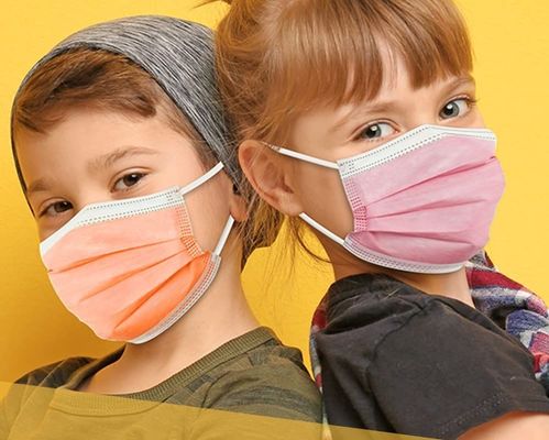 消毒性のない3層の耳環用使い捨てマスク 子供 ティーンエイジャー 14.5*9.5 Cm