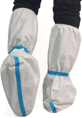 一回使用可能なブーツカバー 防塵 ステリル 微孔質 Sf 白色 青い線 15*39cm