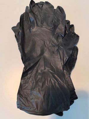 240mm 長さ ニトリル試験手袋 キッチン食品加工用 白 黒 青 粉末