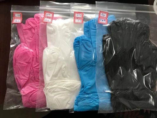 1回使用可能な黒色ニトリル検査手袋 サイズ S M L XL 9 インチ Aql 1.5 ガーデニング用